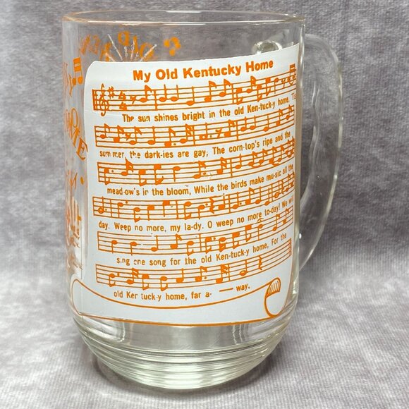 Hazel Atlas Big Top Peanut Butter Glass "My Old Kentucky Home" Song Lyrics Mug - Picture 4 of 9